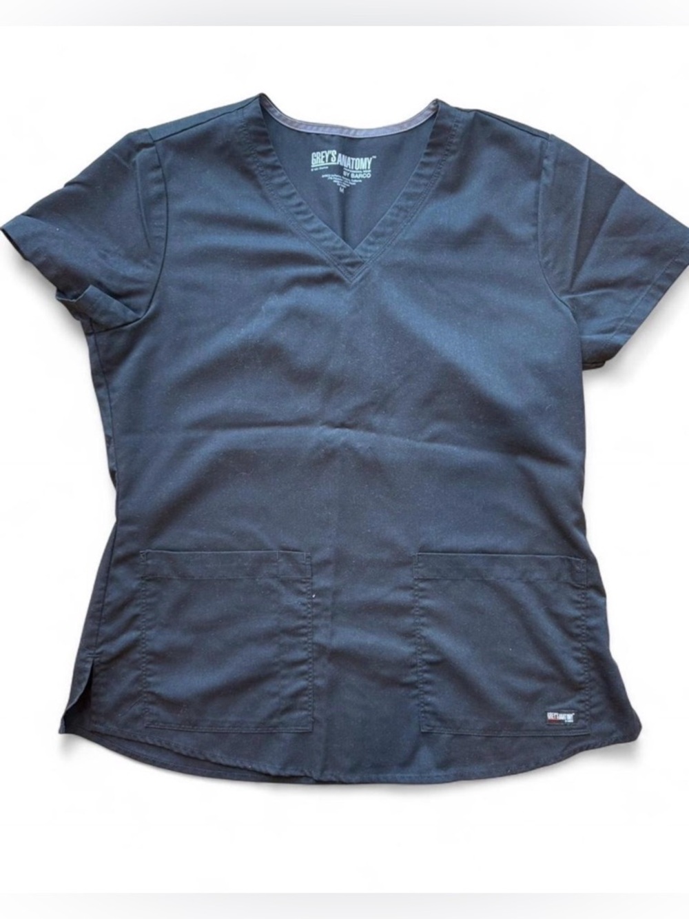 Black Grey's Anatomy Scrub Top Size Medium